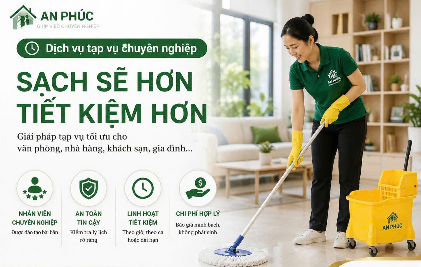 Dịch vụ thuê tạp vụ khách sạn, quán ăn/Công ty giúp việc An Phúc
